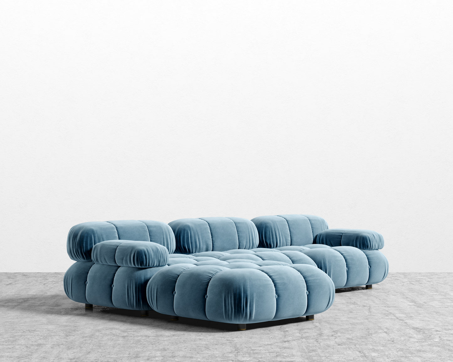 Belia Sectional Sofa - Plush Velvet - Solstice