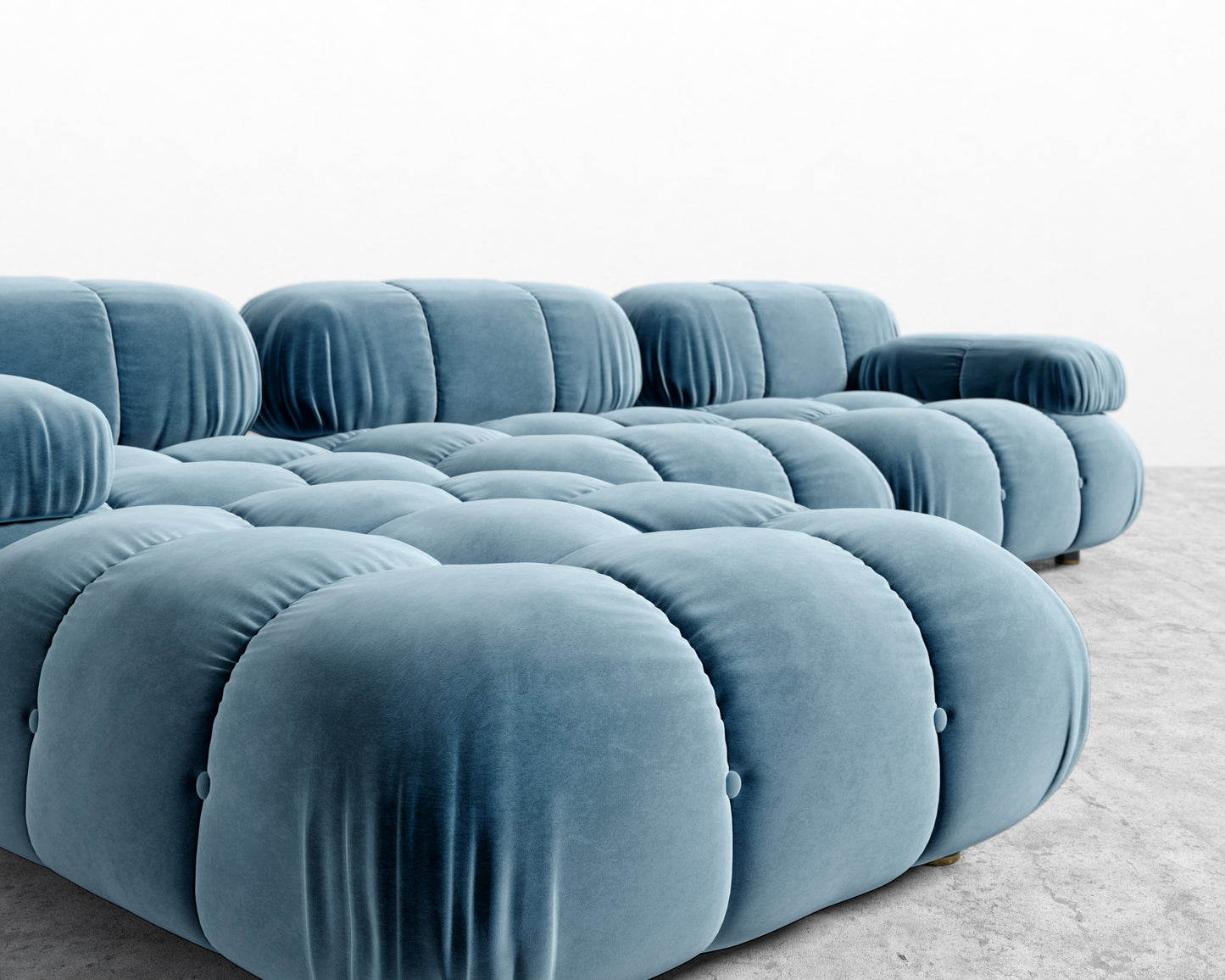 Belia Sectional Sofa - Plush Velvet - Solstice