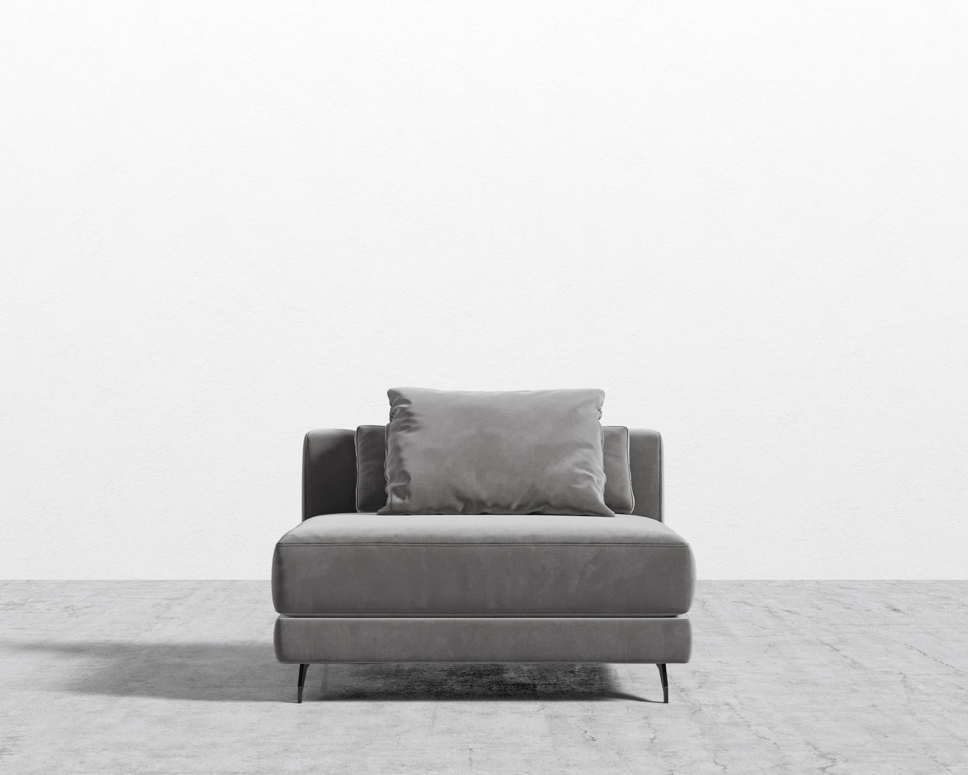 Berlin Armless - Plush Velvet - Glacier Grey 2022