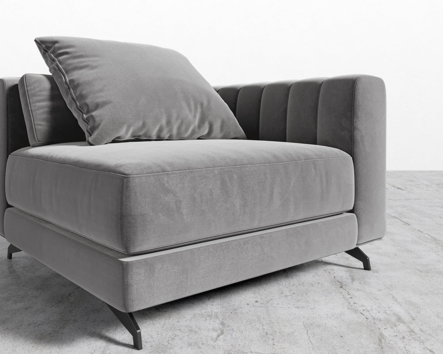 Berlin Corner - Plush Velvet - Glacier Grey 2022