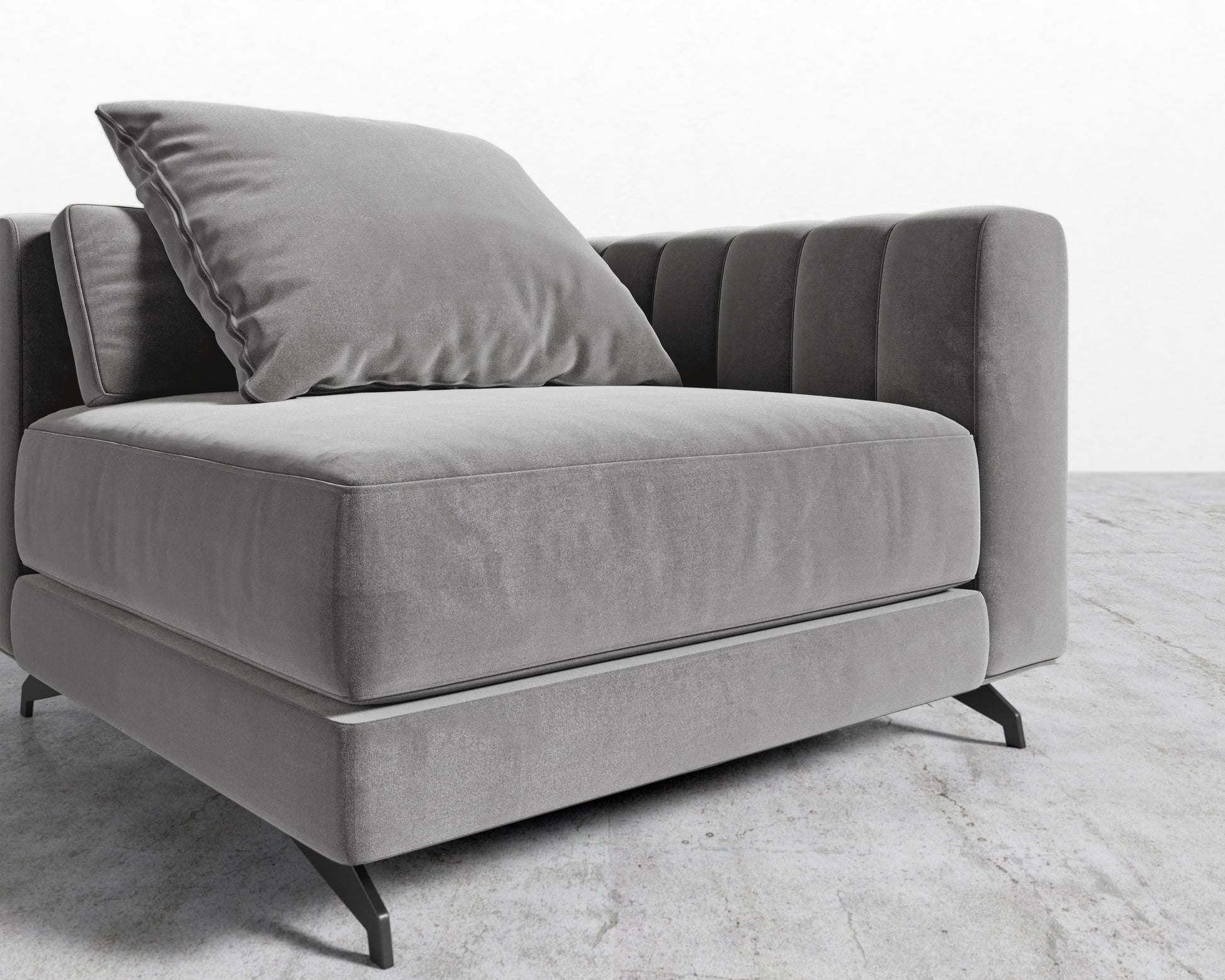 Berlin Corner - Plush Velvet - Glacier Grey 2022