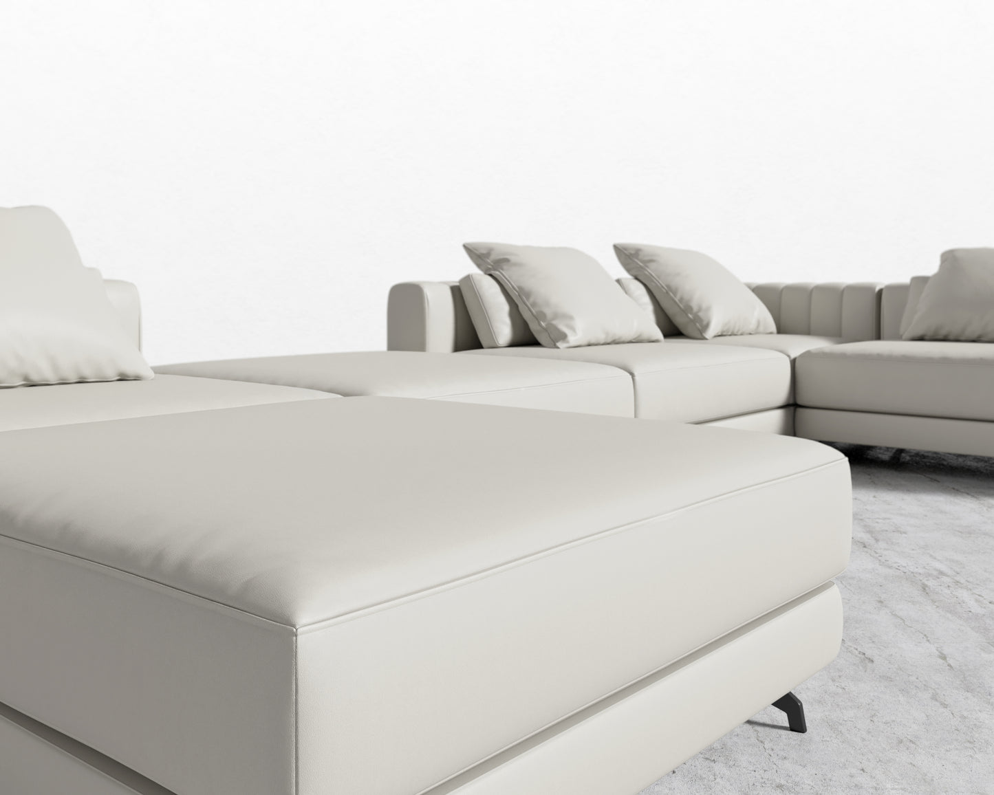 Berlin Modular Sectional - Microfiber Leather - Trento Taupe