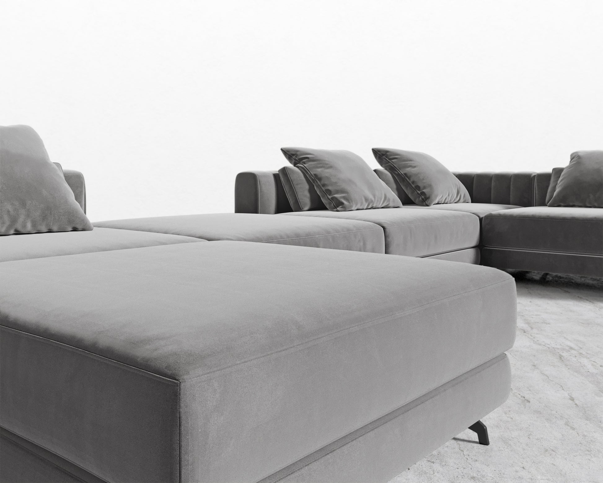 Berlin Modular - Plush Velvet - Glacier Grey 2022