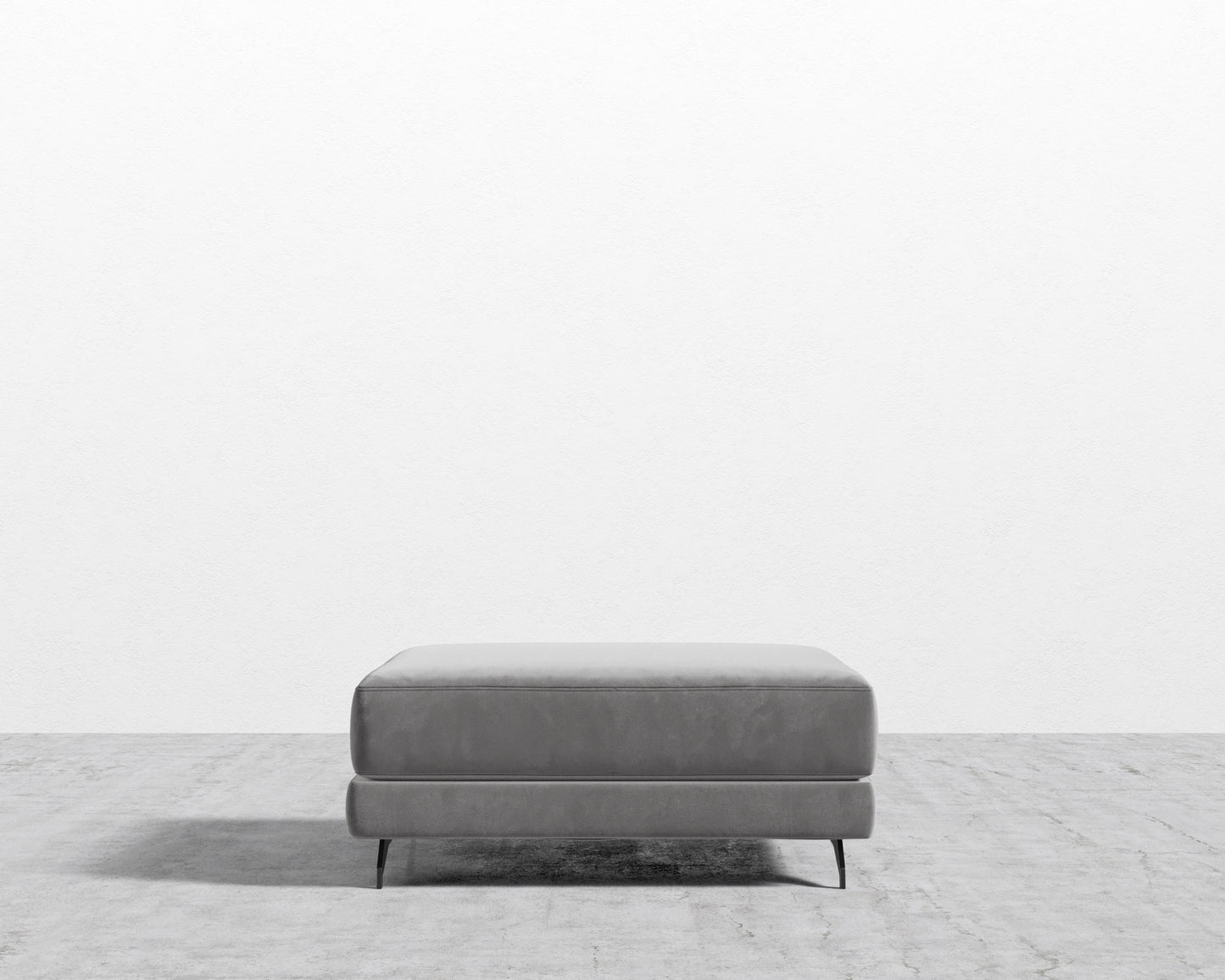 Berlin Ottoman - Plush Velvet - Glacier Grey 2022