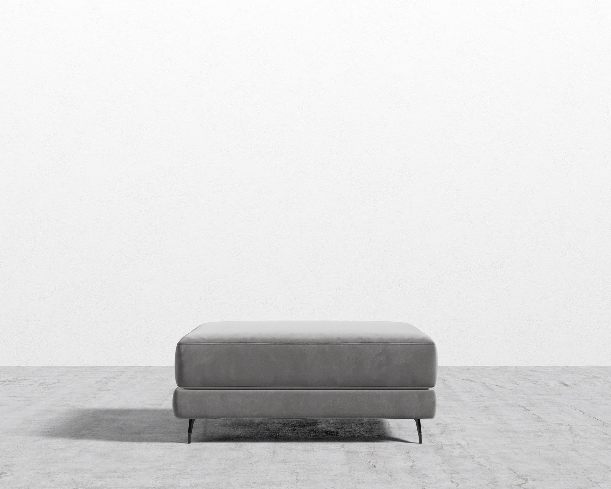 Berlin Ottoman - Plush Velvet - Glacier Grey 2022