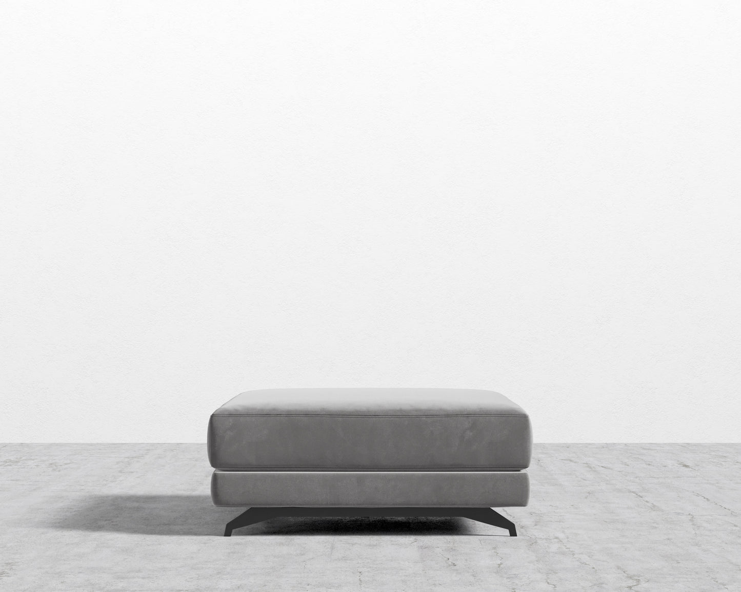Berlin Ottoman - Plush Velvet - Glacier Grey 2022