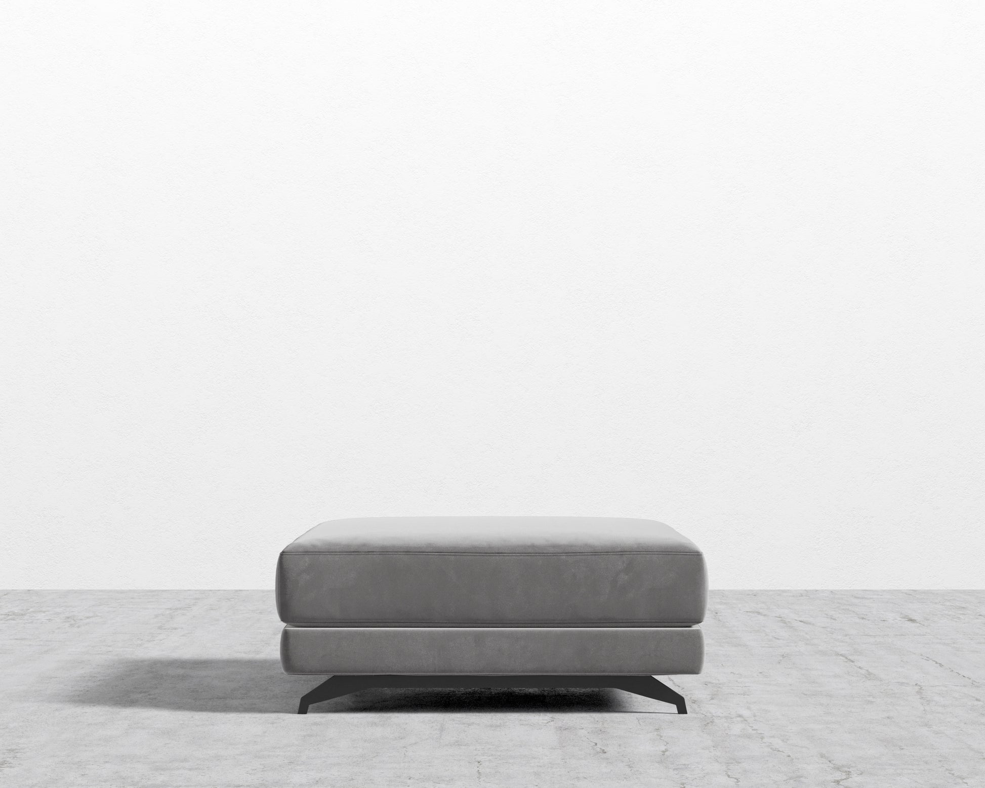 Berlin Ottoman - Plush Velvet - Glacier Grey 2022