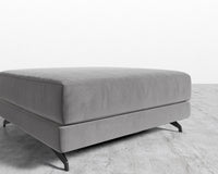 Berlin Ottoman - Plush Velvet - Glacier Grey 2022