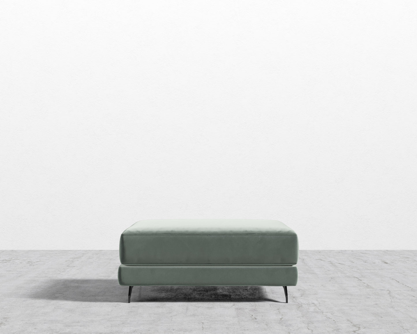 Berlin Ottoman - Plush Velvet - Moonstone