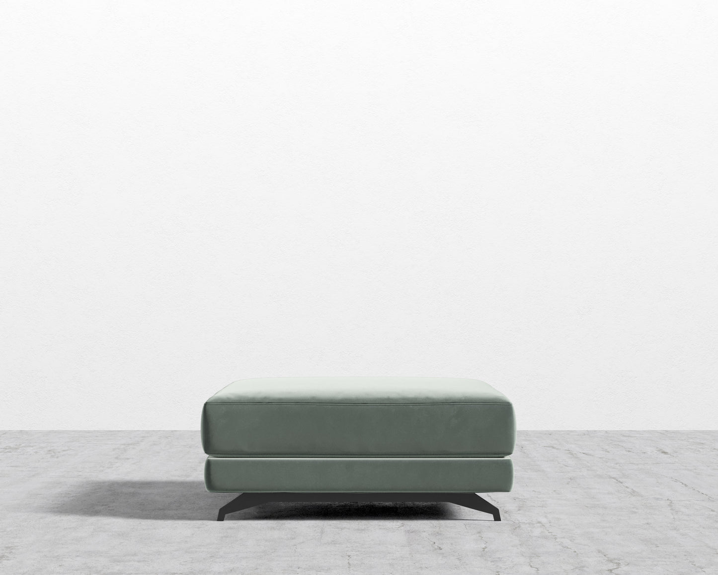 Berlin Ottoman - Plush Velvet - Moonstone