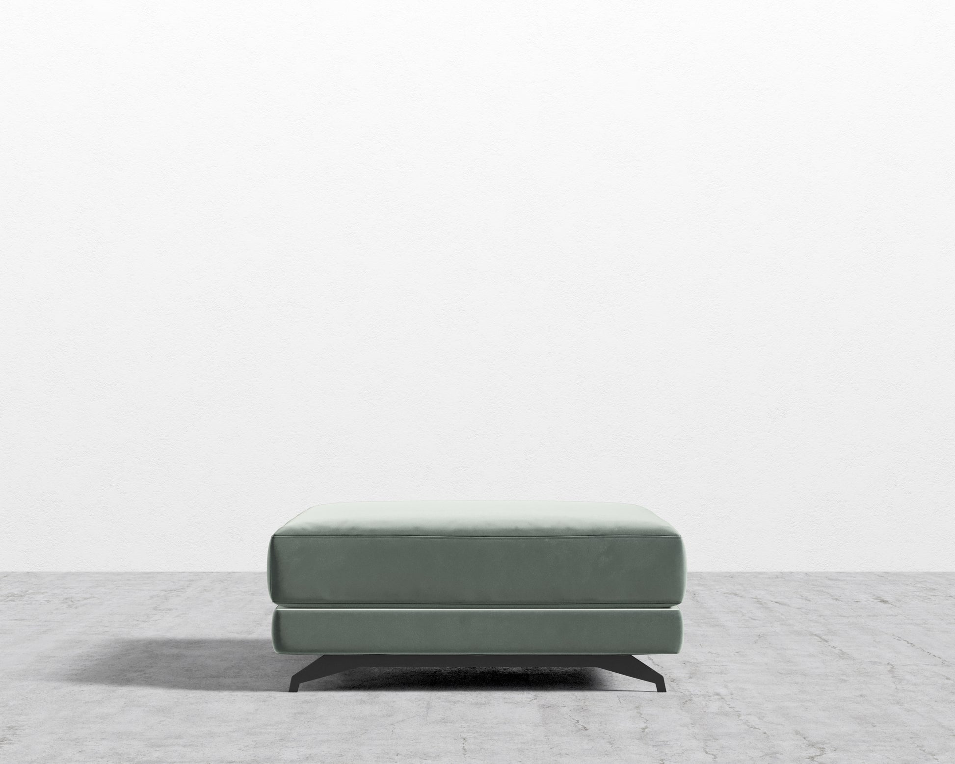 Berlin Ottoman - Plush Velvet - Moonstone