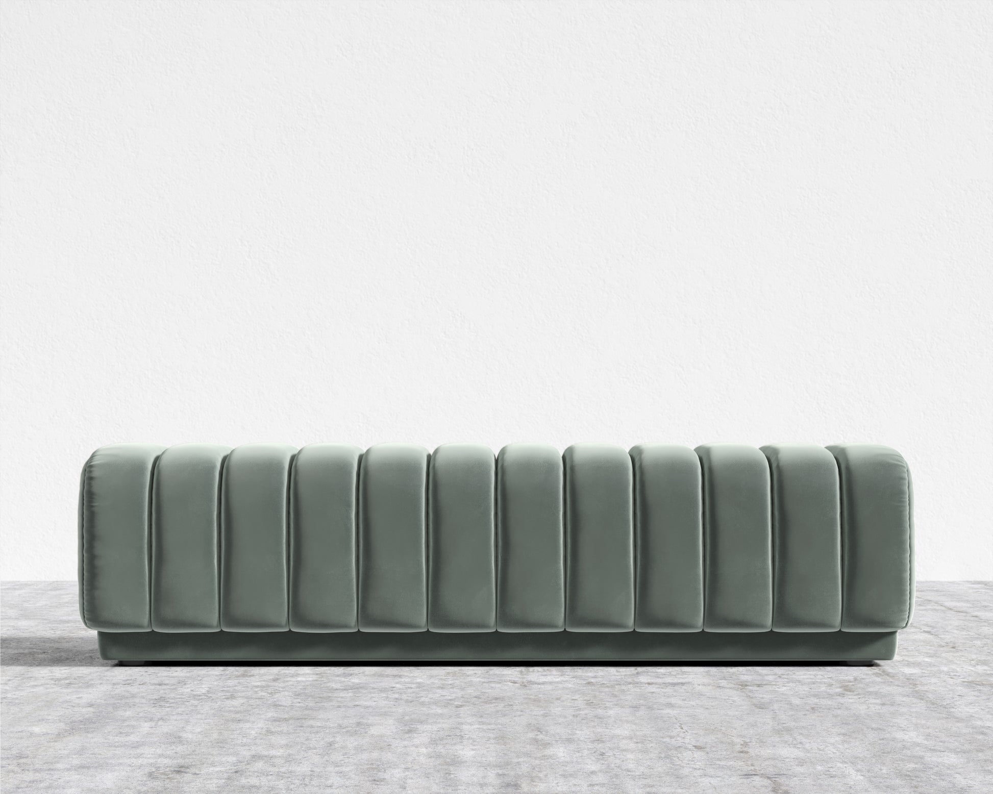 Berlin Bench - Plush Velvet - Moonstone