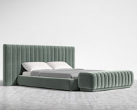 Berlin Bench - Plush Velvet - Moonstone