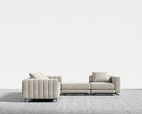 Berlin L-Sectional - Venice Vegan Suede - Latte