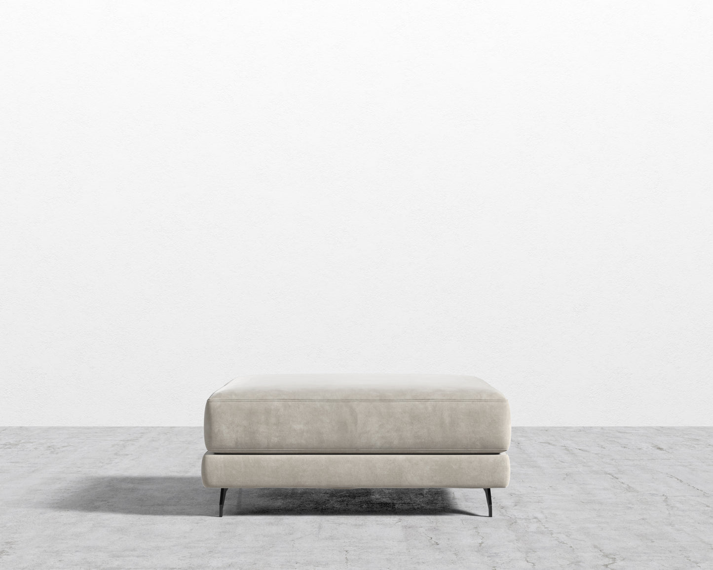 Berlin Ottoman - Venice Vegan Suede - Latte