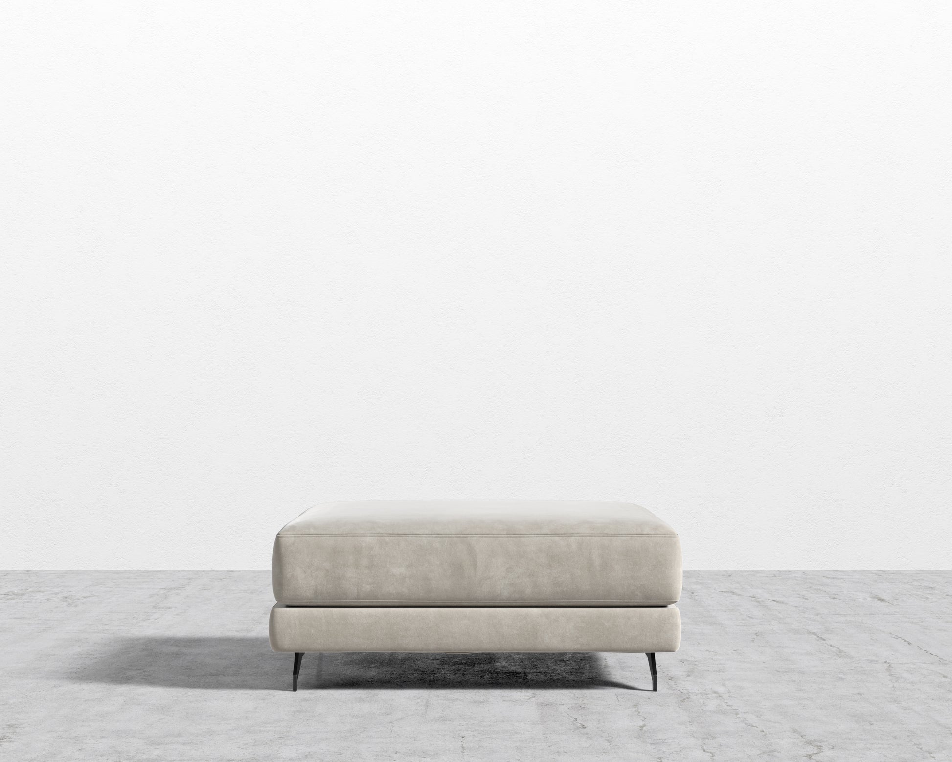Berlin Ottoman - Venice Vegan Suede - Latte