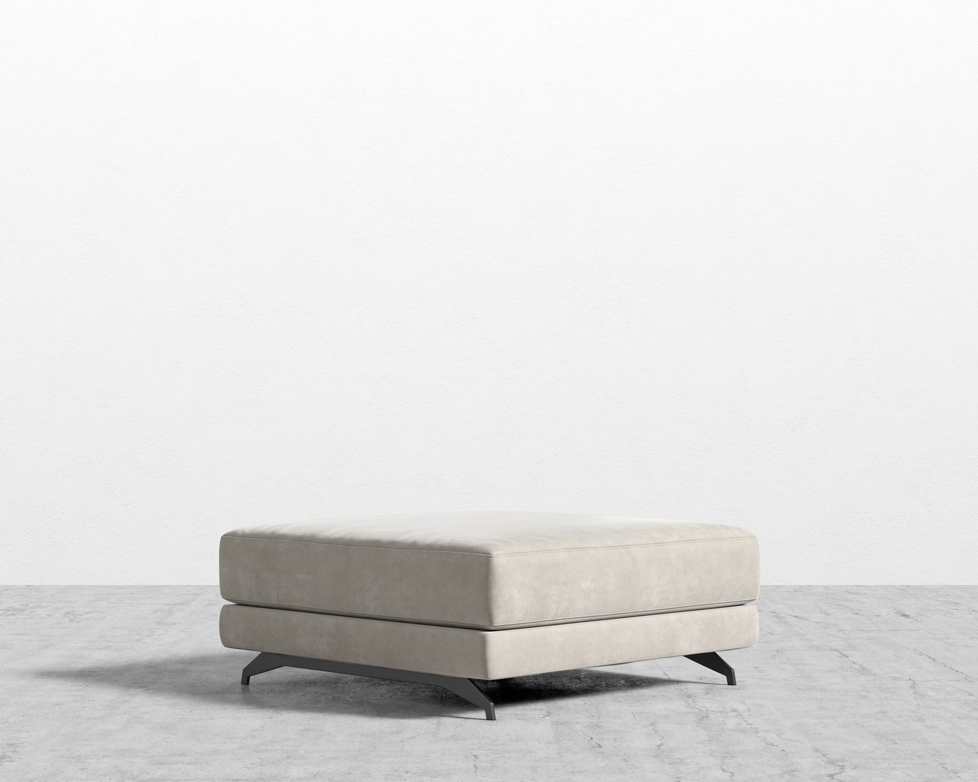 Berlin Ottoman - Venice Vegan Suede - Latte