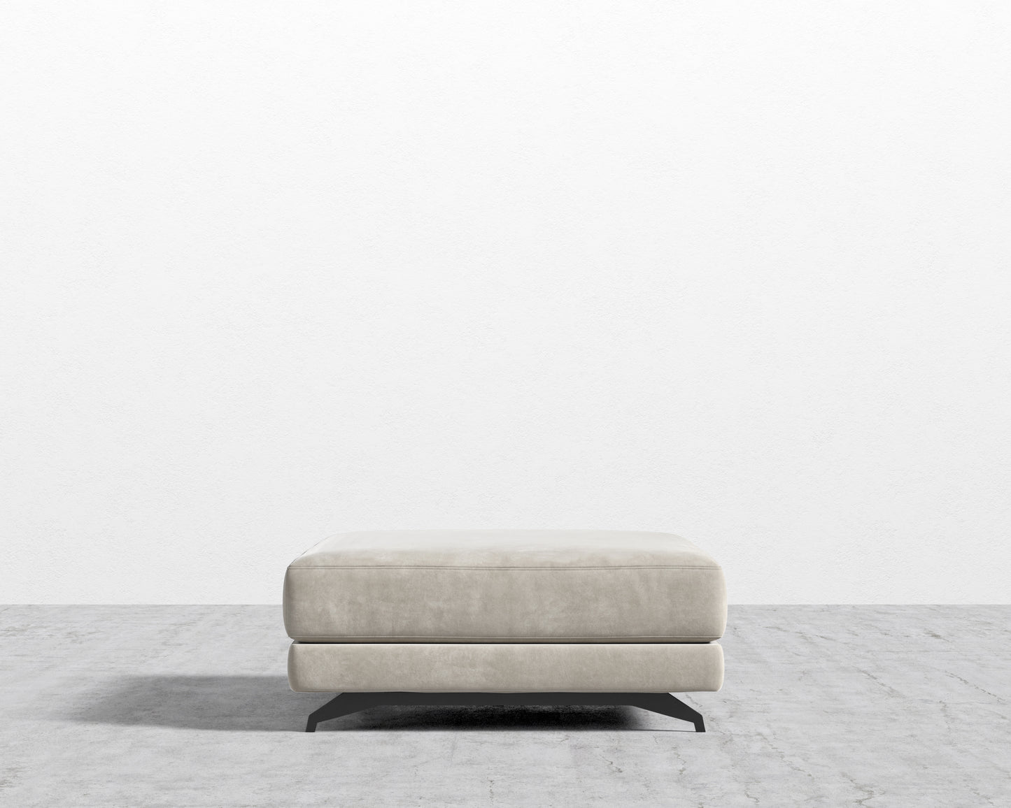Berlin Ottoman - Venice Vegan Suede - Latte
