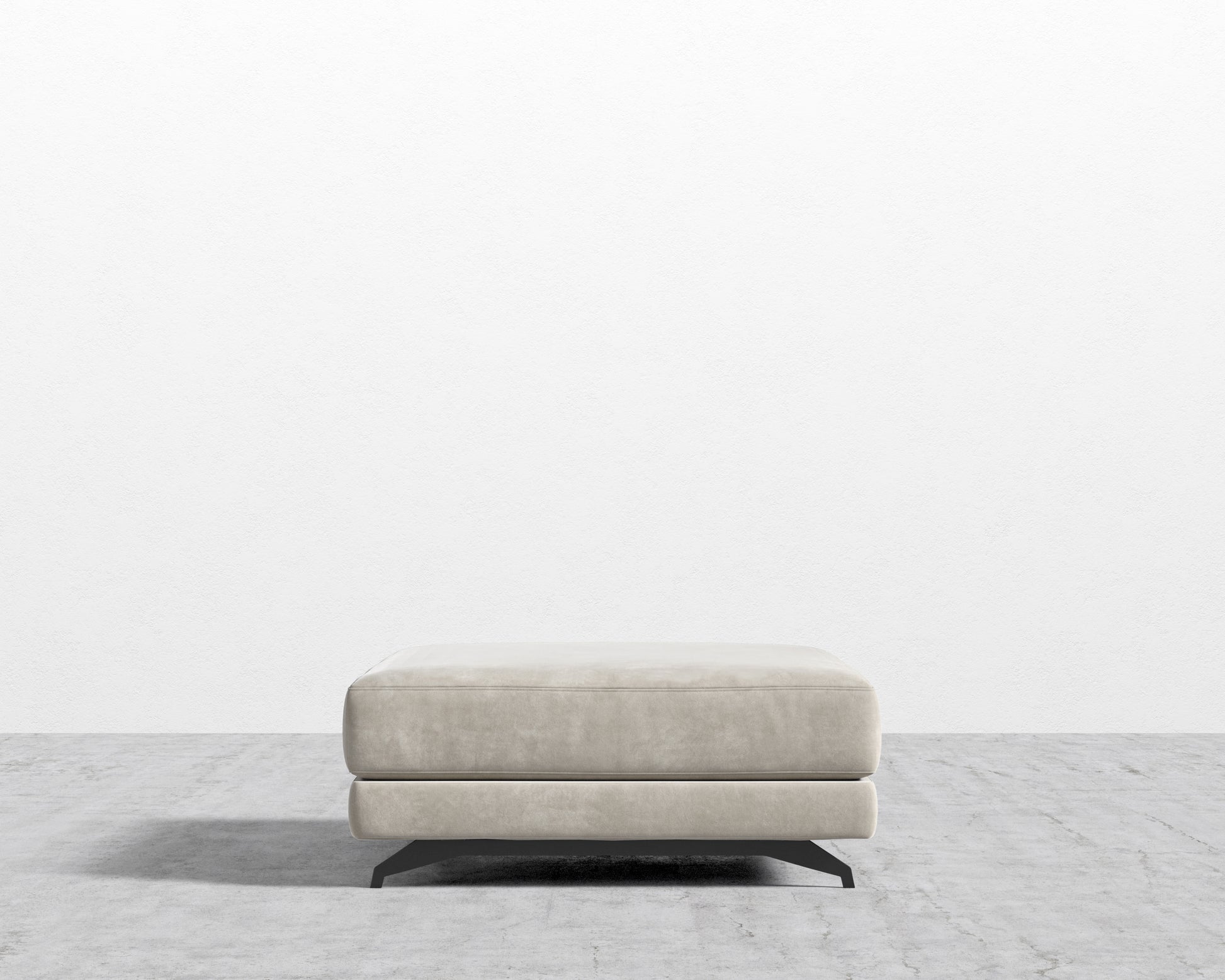 Berlin Ottoman - Venice Vegan Suede - Latte