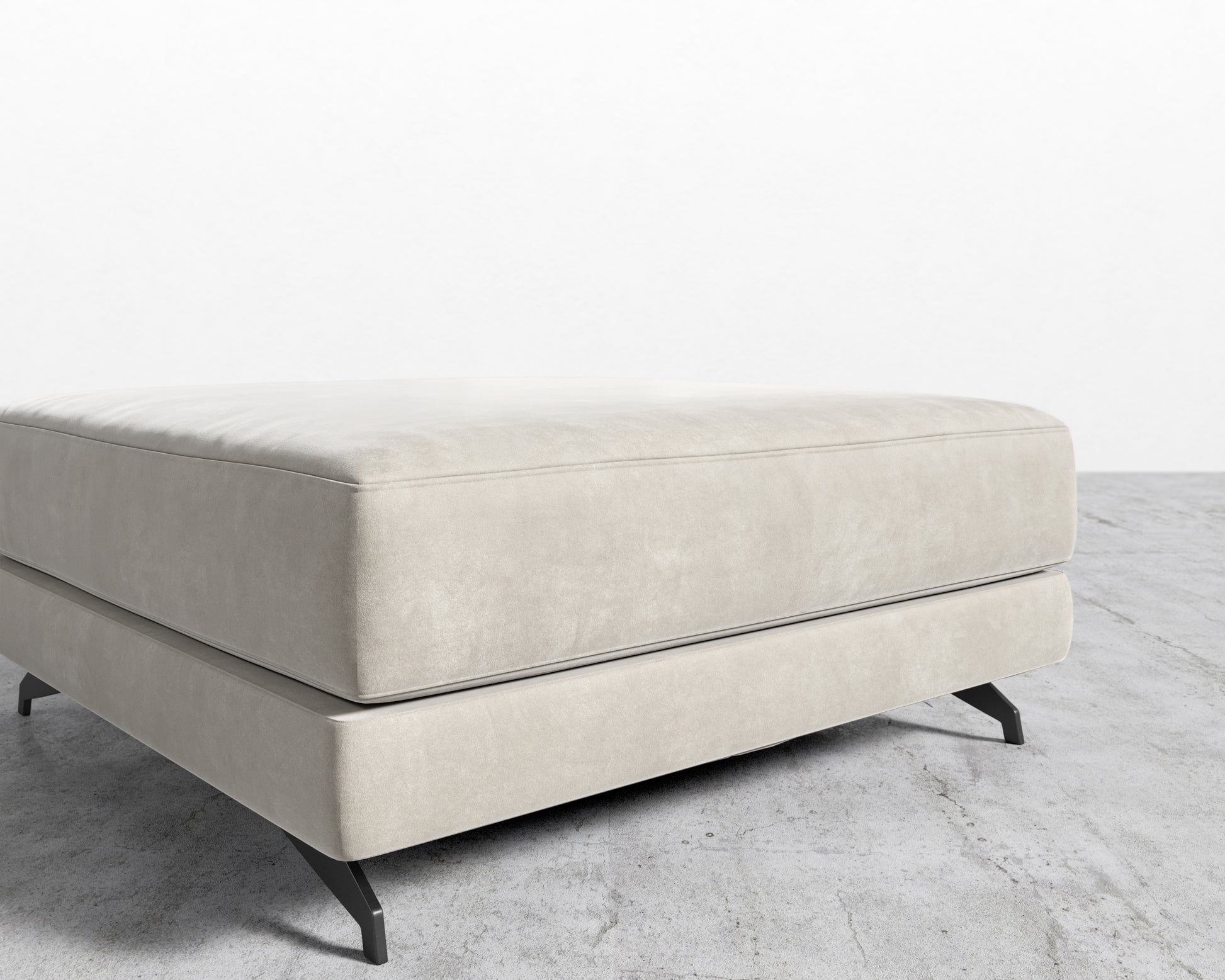Berlin Ottoman - Venice Vegan Suede - Latte