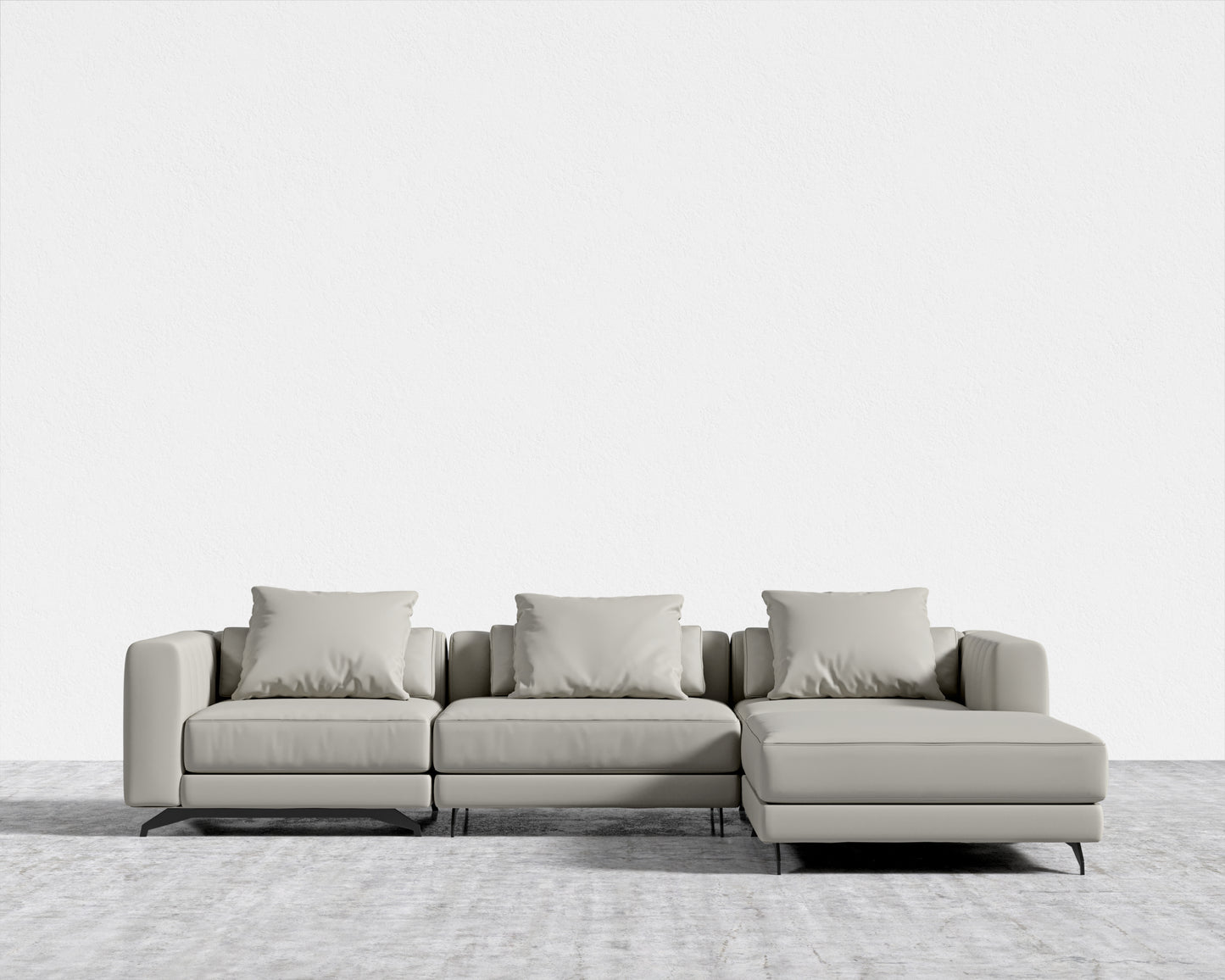 Berlin Sectional Sofa - Trento Microfiber Leather - Trento Taupe