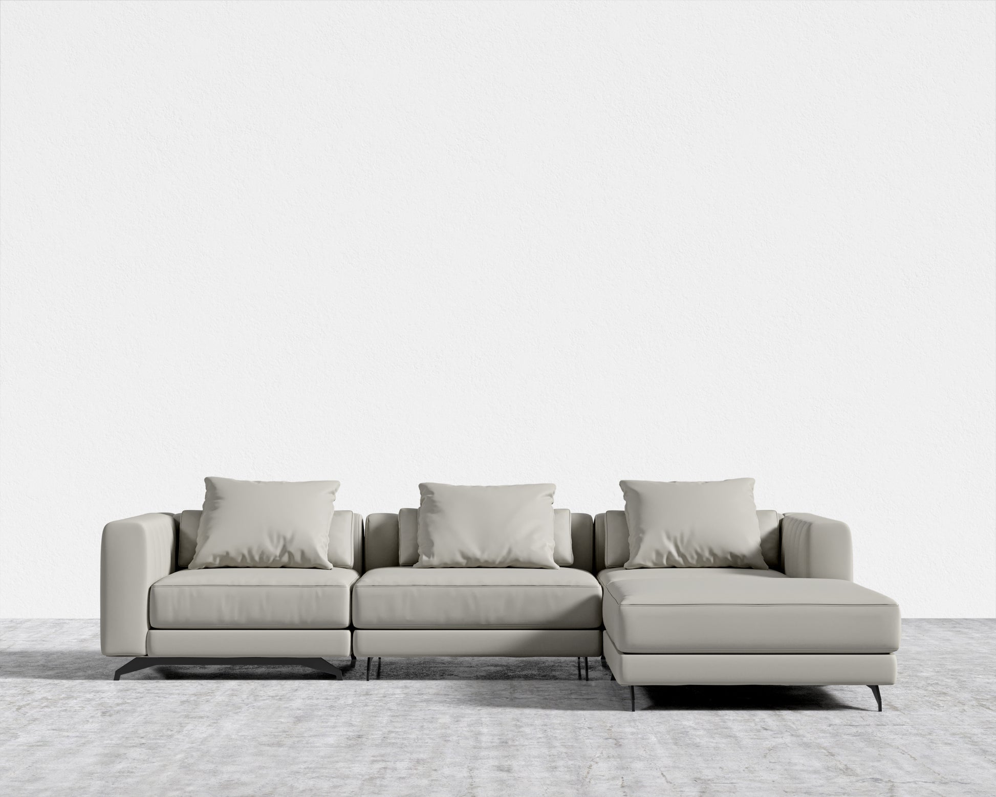 Berlin Sectional Sofa - Trento Microfiber Leather - Trento Taupe