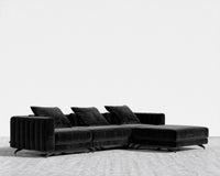 Berlin Sectional Sofa - Plush Velvet - Black