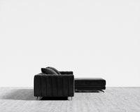 Berlin Sectional Sofa - Plush Velvet - Black