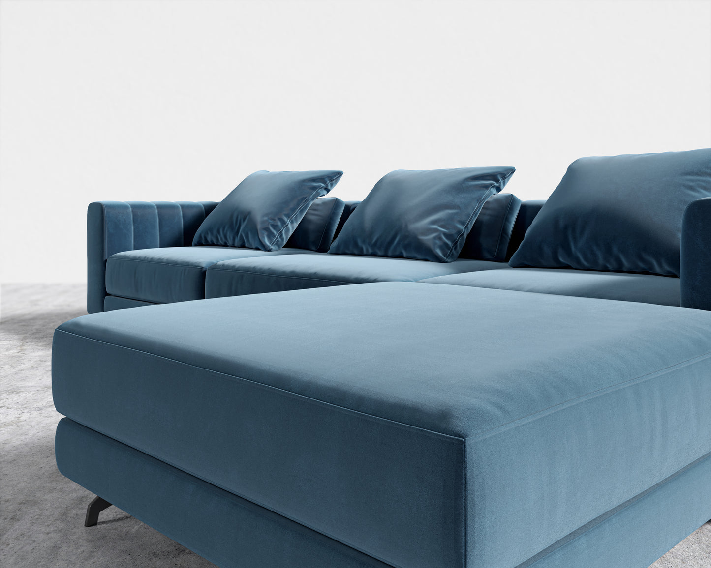 Berlin Sectional Sofa - Plush Velvet - Solstice