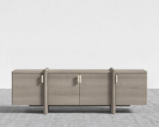 Cassia Media Console - Grey Oak Veneer