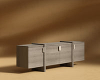 Cassia Entry Console - Grey Oak