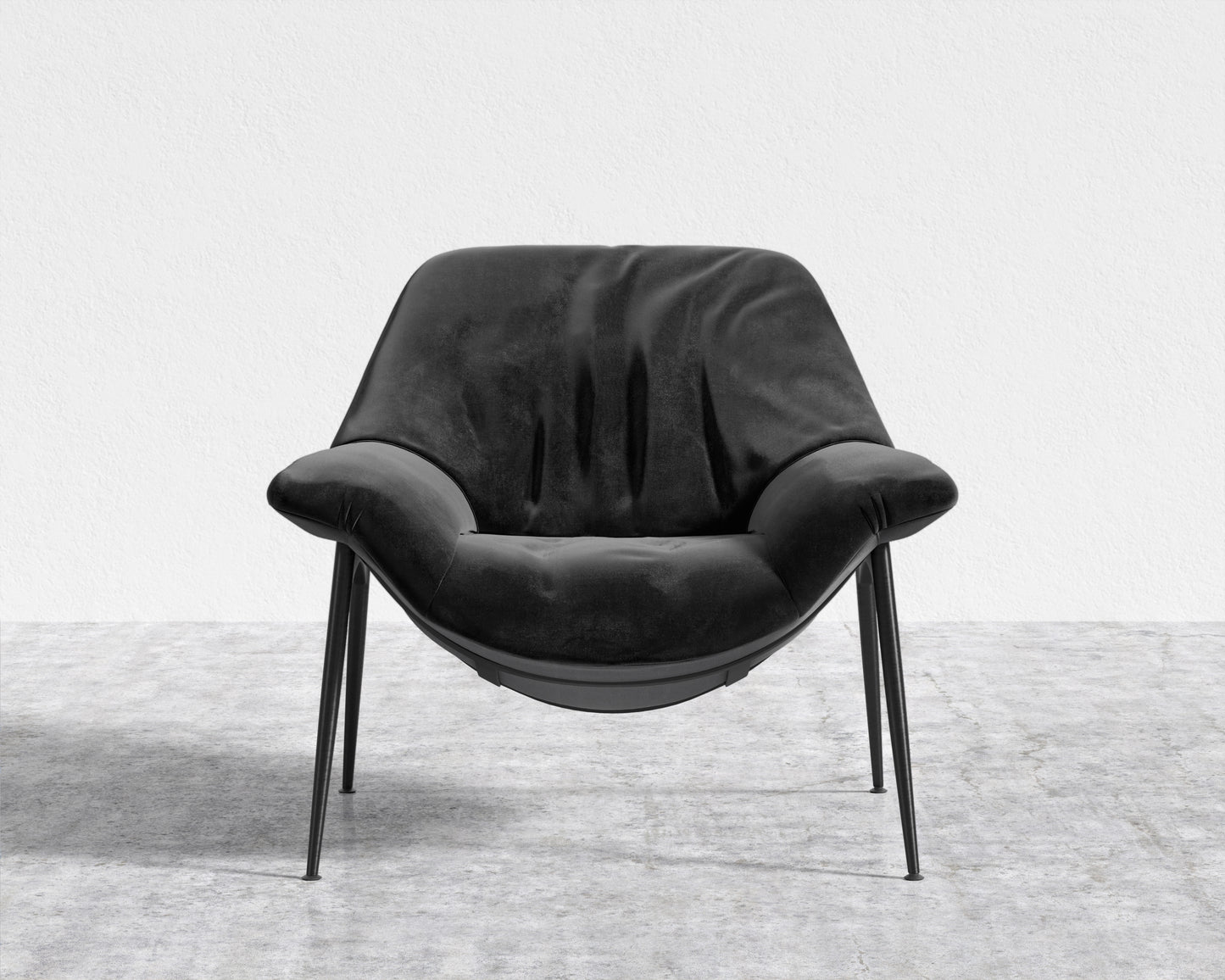 Davos Lounge Chair - Plush Velvet - Black 2022
