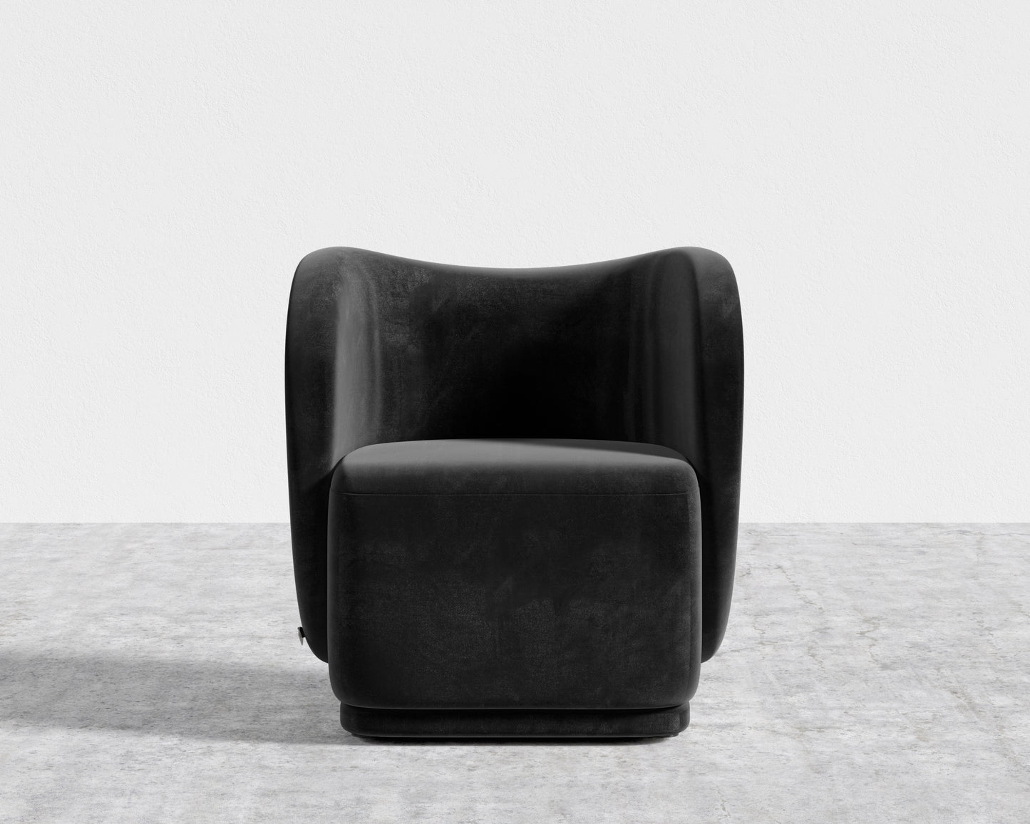 Diane Lounge Chair - Plush Velvet - Black