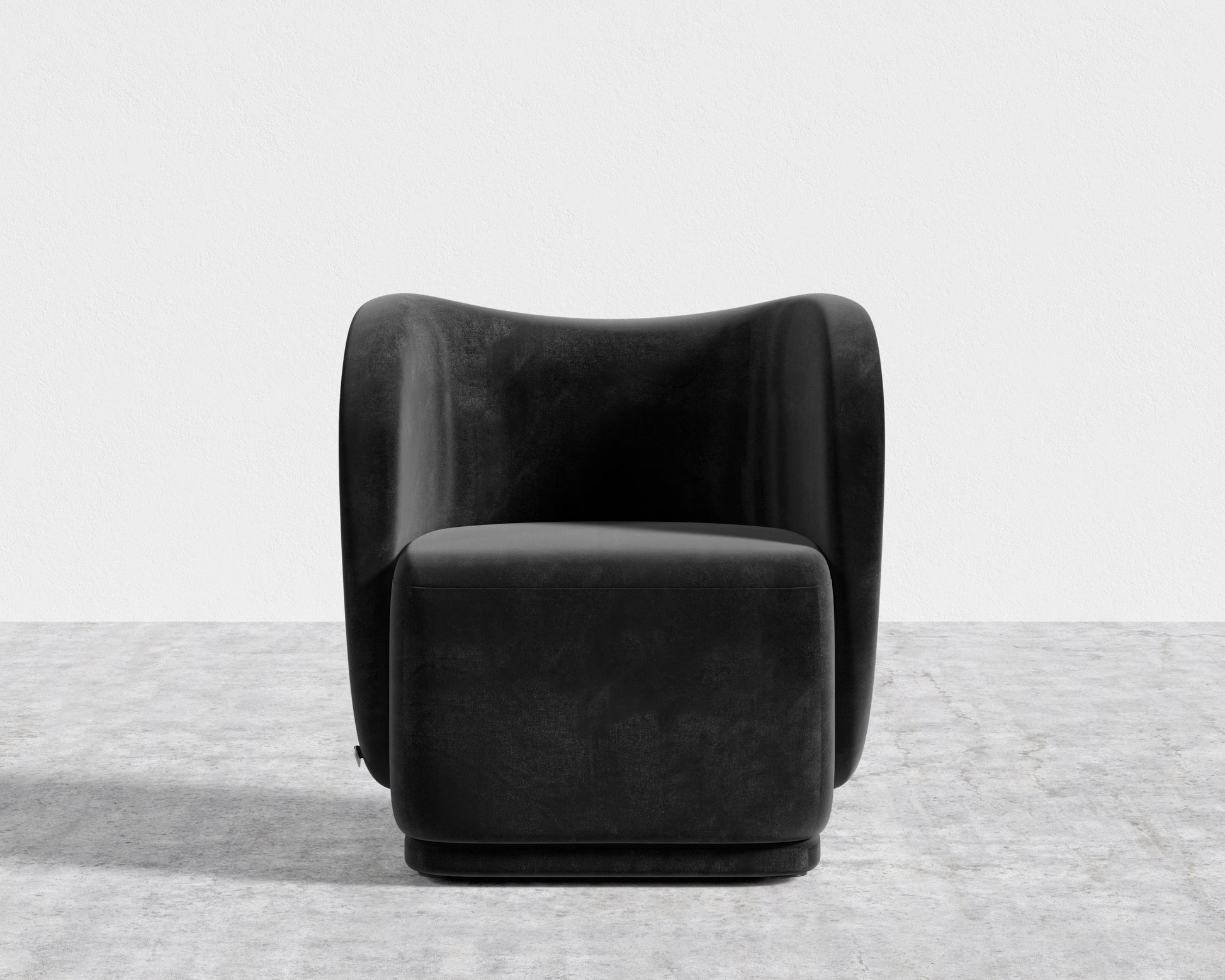 Diane Lounge Chair - Plush Velvet - Black