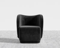 Diane Lounge Chair - Plush Velvet - Black