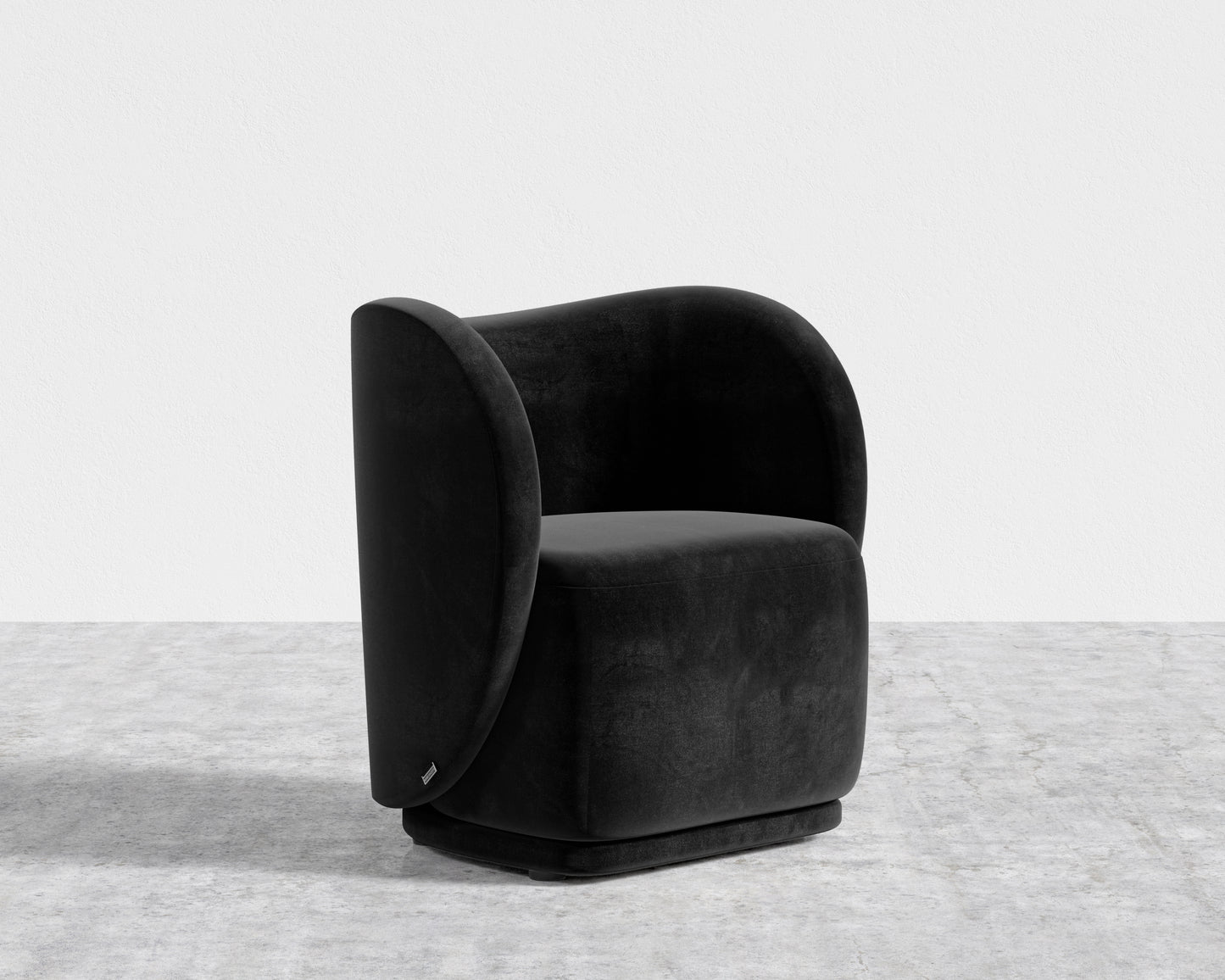 Diane Lounge Chair - Plush Velvet - Black
