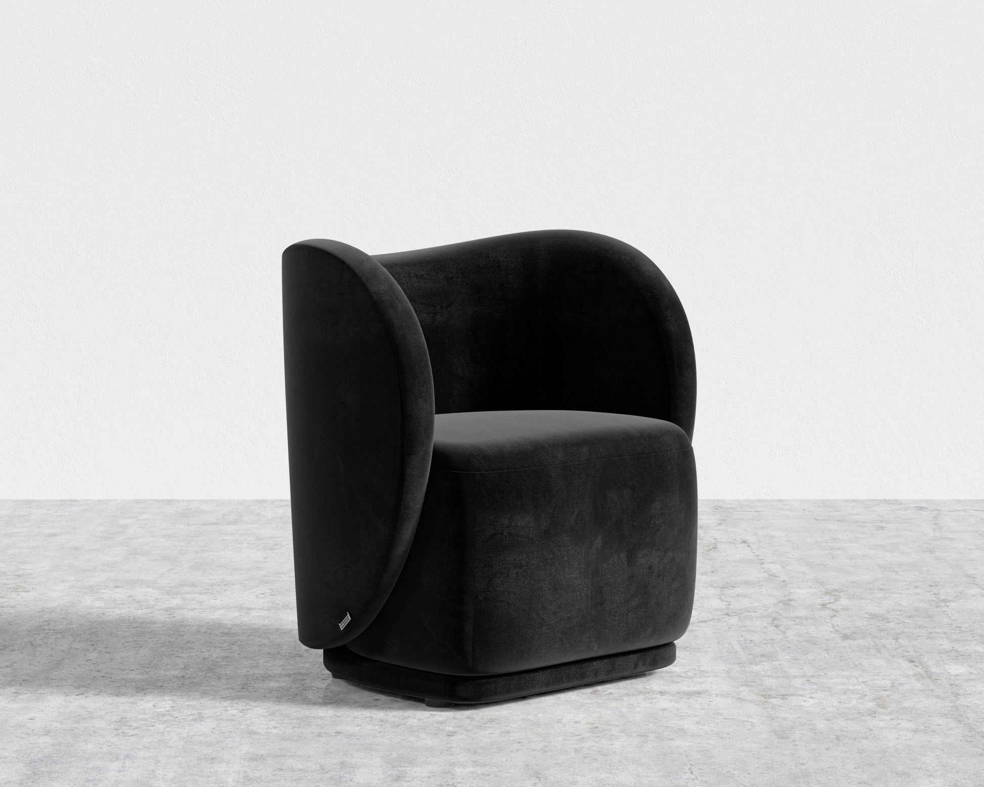 Diane Lounge Chair - Plush Velvet - Black