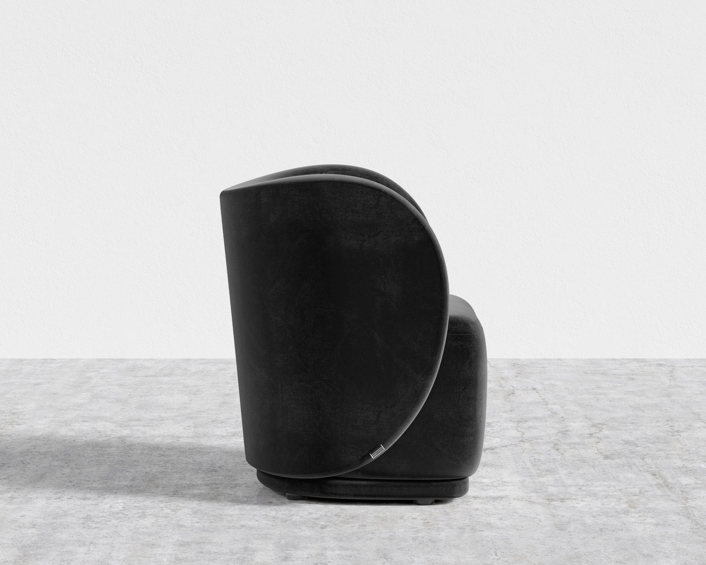 Diane Lounge Chair - Plush Velvet - Black