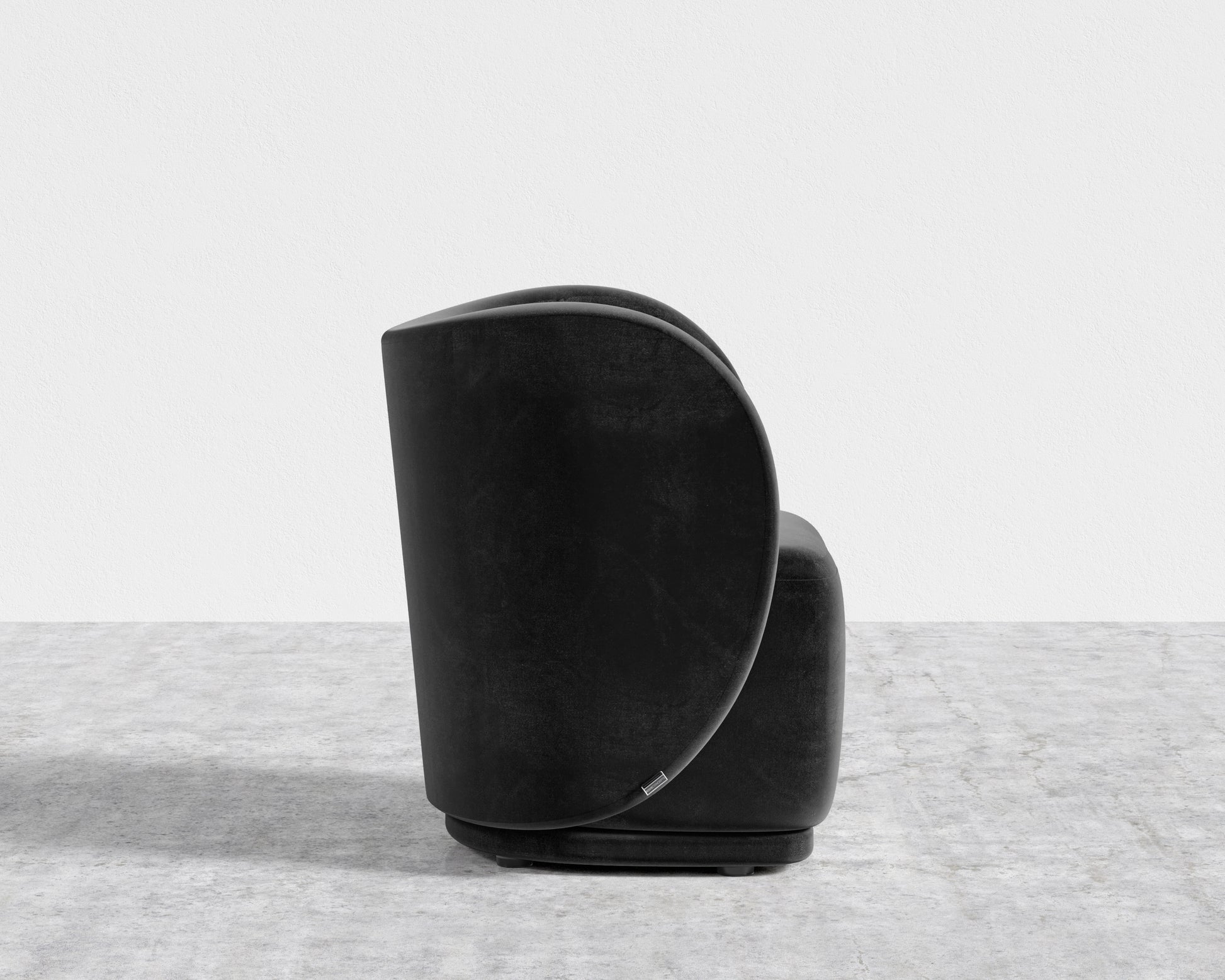 Diane Lounge Chair - Plush Velvet - Black