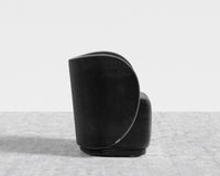 Diane Lounge Chair - Plush Velvet - Black