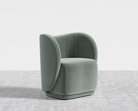 Diane Lounge Chair - Plush Velvet - Moonstone