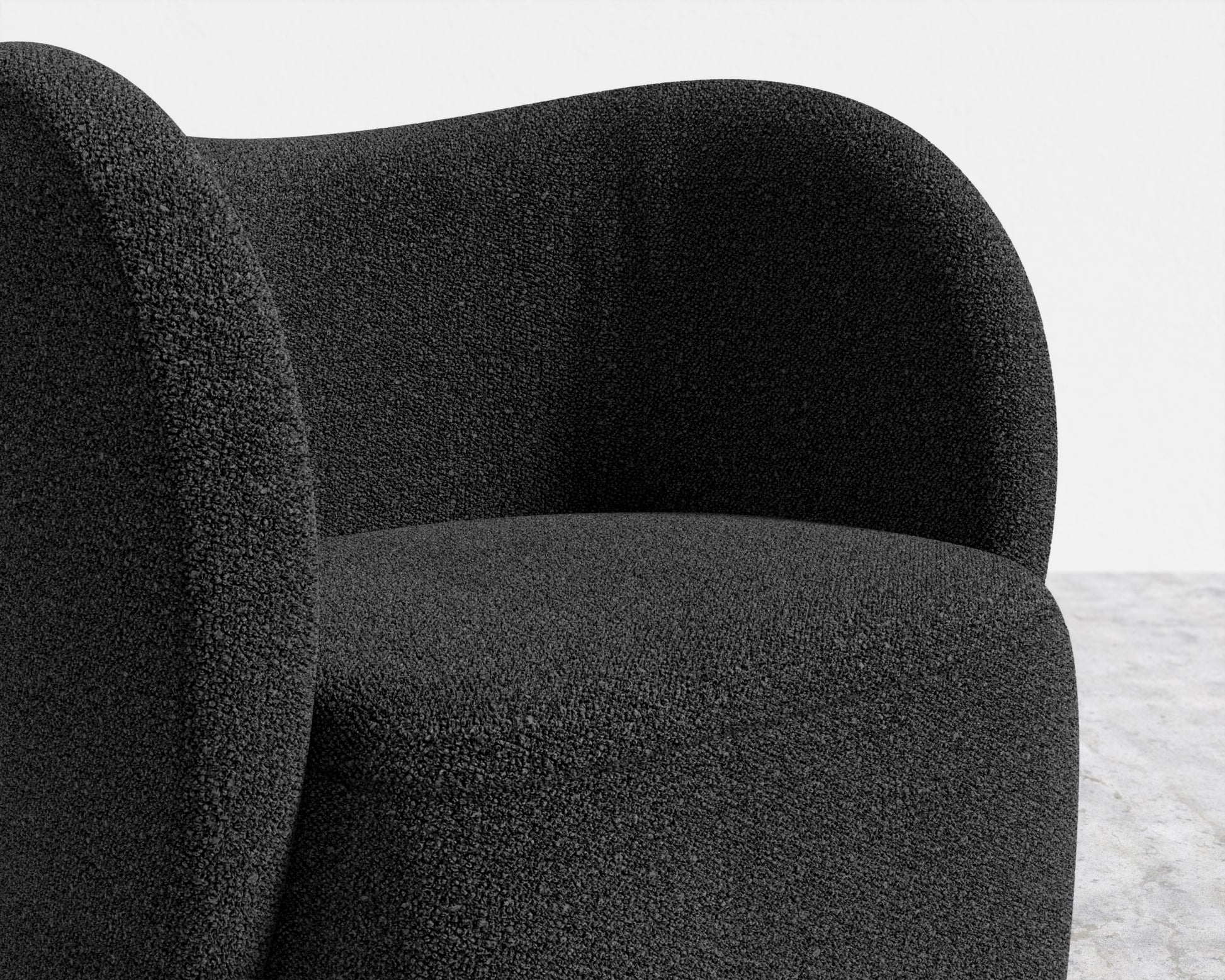 Diane Lounge Chair - Chatou Boucle - Caviar