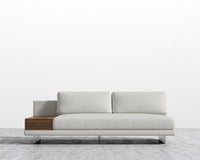 Dresden Armless Sofa with Side Table  - Trento Eggshell