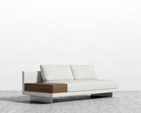Dresden Armless Sofa with Side Table  - Trento Eggshell