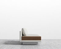 Dresden Armless Sofa with Side Table  - Trento Eggshell