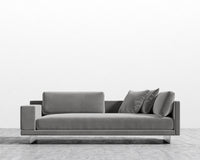 Dresden Left Arm Sofa - Plush Velvet - Glacier Grey