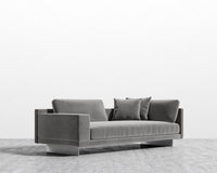 Dresden Left Arm Sofa - Plush Velvet - Glacier Grey