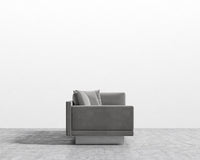 Dresden Left Arm Sofa - Plush Velvet - Glacier Grey