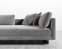 Dresden Left Arm Sofa - Plush Velvet - Glacier Grey