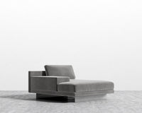 Dresden Left Chaise - Plush Velvet - Glacier Grey
